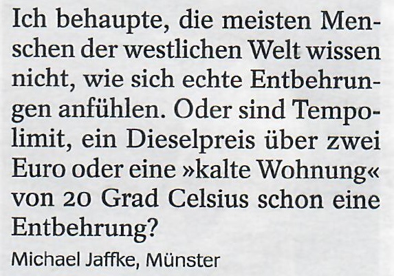 Entbehrung