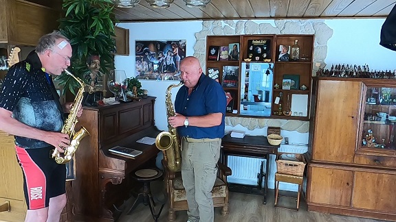 Saxofonspiel Moment